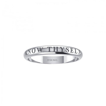 Know Thyself Silver Ring TRI410 - Jewelry